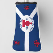 Flag Fort Wayne, Indiana Golfheadcover (Draai 90)