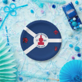 Flag Fort Wayne, Indiana Paper Borden Papieren Bordje (Feest)