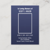 Flag Funeral Memorial Foto Blue Prayer Kaart Visitekaartje (Voorkant)