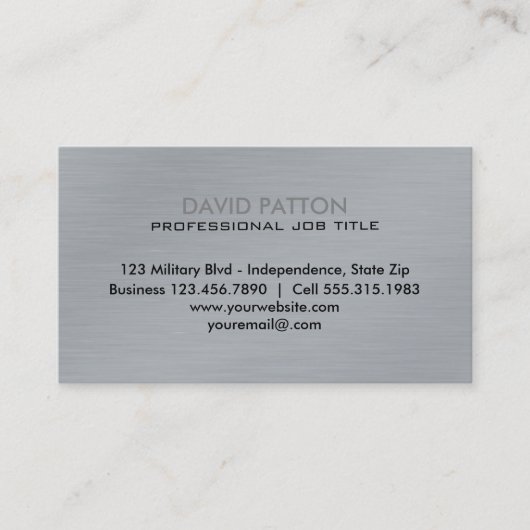 Flag geborsteld metaal USA | Patriottisch militair Visitekaartje (Voorkant)