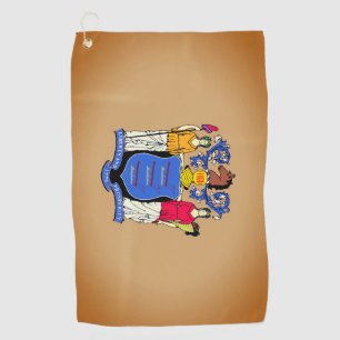 Flag Golf Towel, staat New Jersey Golfhanddoek