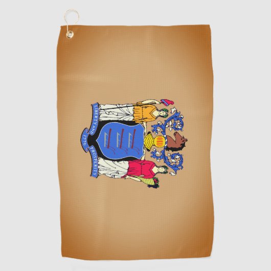 Flag Golf Towel, staat New Jersey Golfhanddoek (Voorkant)