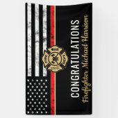 Flag Graduparty van de brandweeracademie Spandoek (Verticaal)