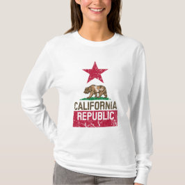 Flag-gravenstijl van de deelstaat KLIFORNIË T-shirt