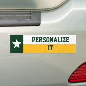 Flag Green and Gold Texas Bumpersticker (Op auto)