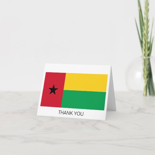 Flag Guinee-Bissau Bedankkaart (Voorkant)