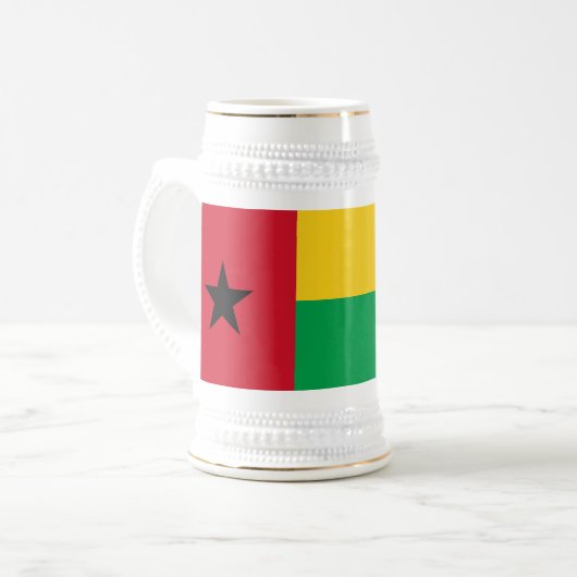 Flag Guinee-Bissau Bierpul (Voorkant links)