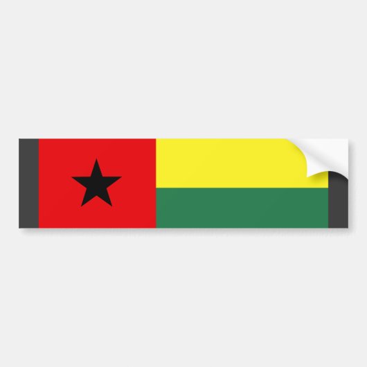 Flag Guinee-Bissau Bumpersticker (Voorkant)