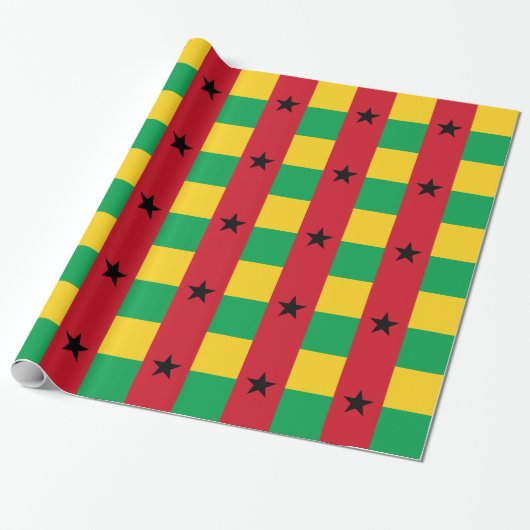 Flag Guinee-Bissau Cadeaupapier (Uitgerold)