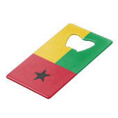 Flag Guinee-Bissau Creditkaart Flessenopener (Voorkant Gekanteld)