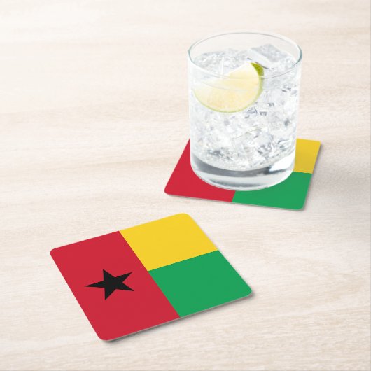 Flag Guinee-Bissau Kartonnen Onderzetters (Insitu)
