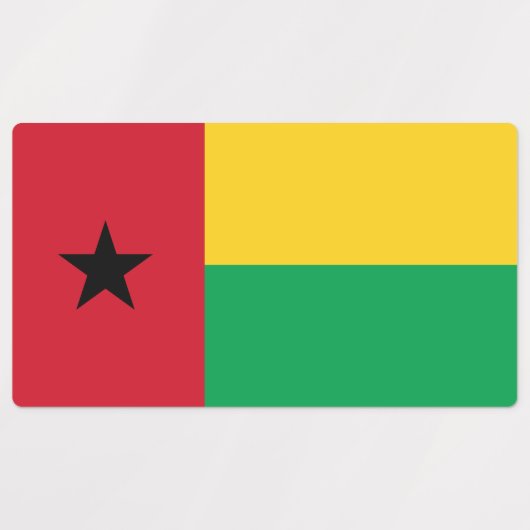 Flag Guinee-Bissau Labels (Design 2)