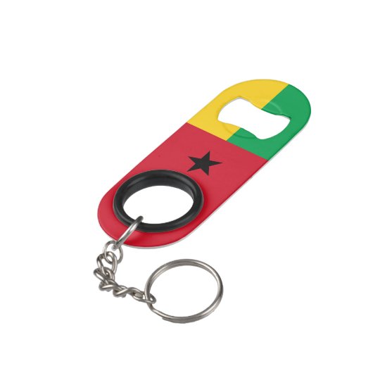 Flag Guinee-Bissau Mini Flessenopener (Achterkant Gekanteld)