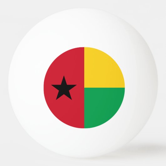 Flag Guinee-Bissau Pingpongbal (Voorkant)