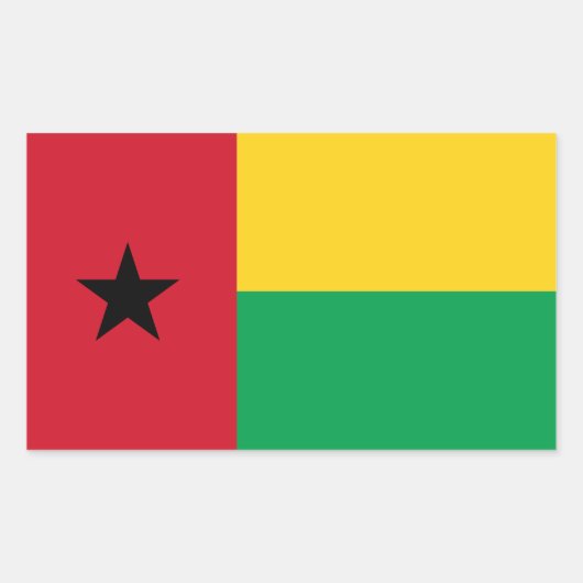 Flag Guinee-Bissau Rechthoekige Sticker (Voorkant)