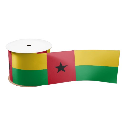 Flag Guinee-Bissau Satijnen Lint (Spoel)