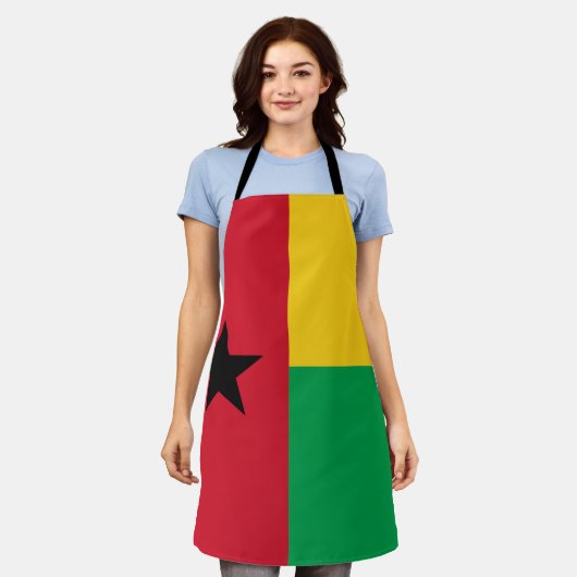 Flag Guinee-Bissau Schort (Gedragen)