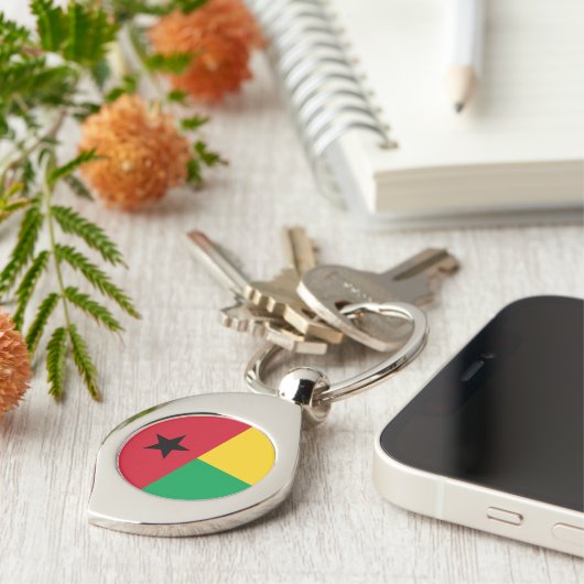 Flag Guinee-Bissau Sleutelhanger (Zijkant)