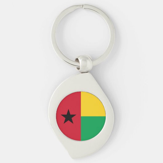 Flag Guinee-Bissau Sleutelhanger (Voorkant)