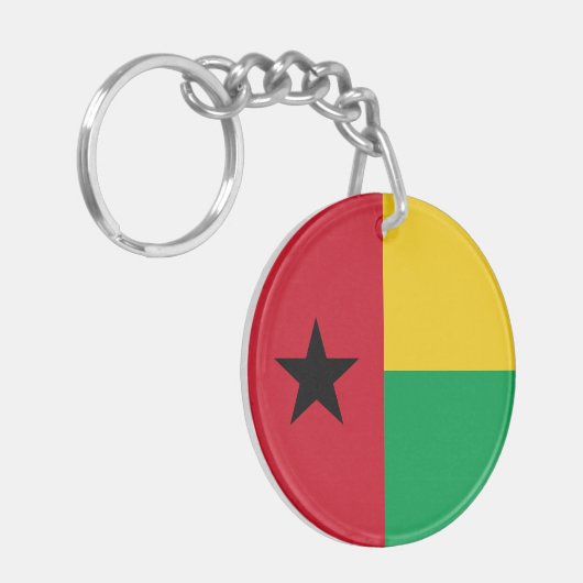 Flag Guinee-Bissau Sleutelhanger (Voorkant Links)