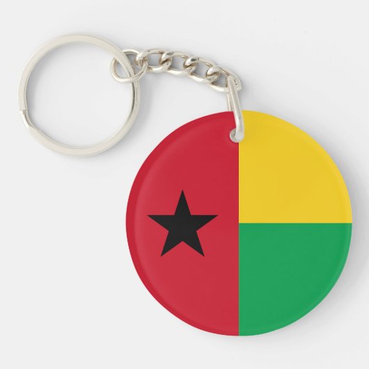 Flag Guinee-Bissau Sleutelhanger (Voorkant)