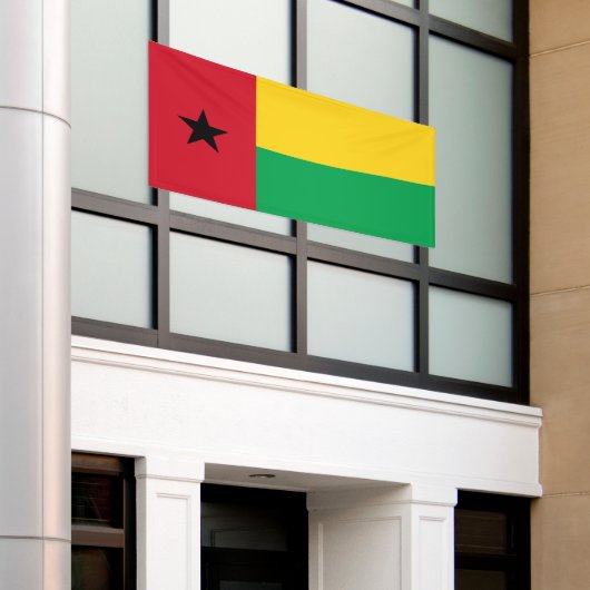 Flag Guinee-Bissau Spandoek (Buitenkant Gebouw)
