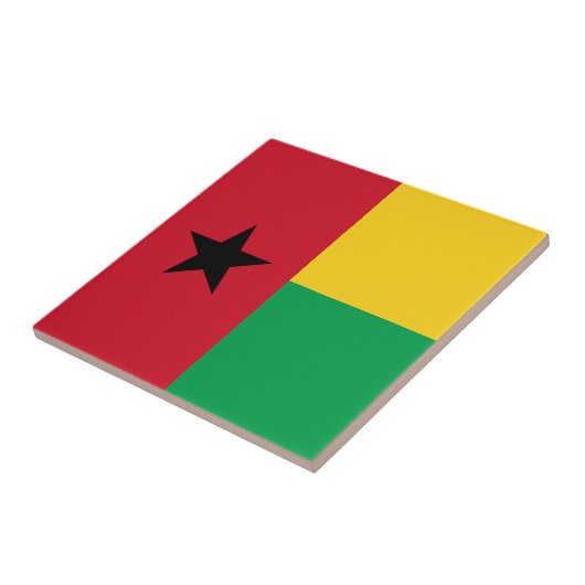 Flag Guinee-Bissau Tegeltje (Zijkant)
