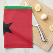Flag Guinee-Bissau Theedoek (Quarter Fold)