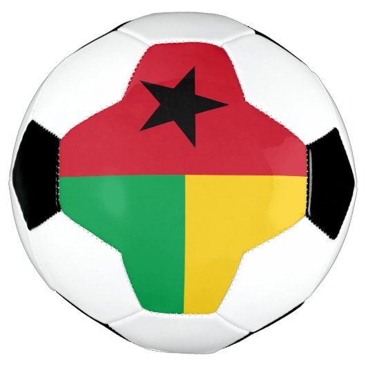 Flag Guinee-Bissau Voetbal (Gedraaid)