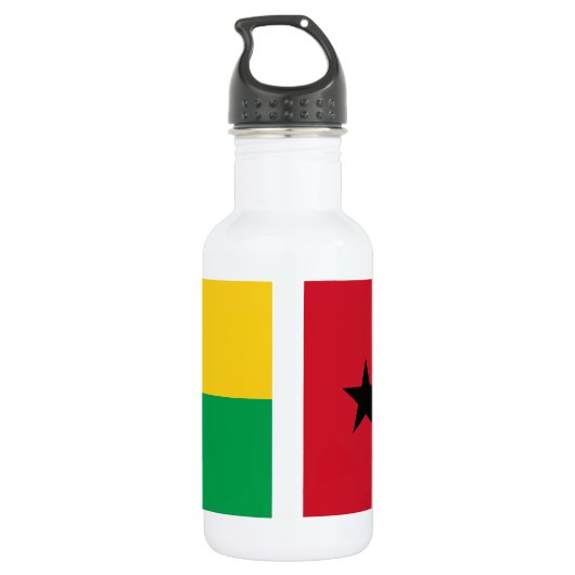 Flag Guinee-Bissau Waterfles (Achterkant)