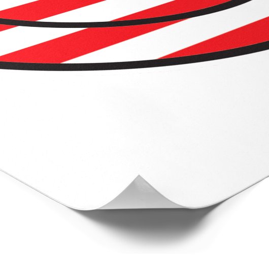 Flag Happy Face van de Verenigde Staten Poster (Hoek)