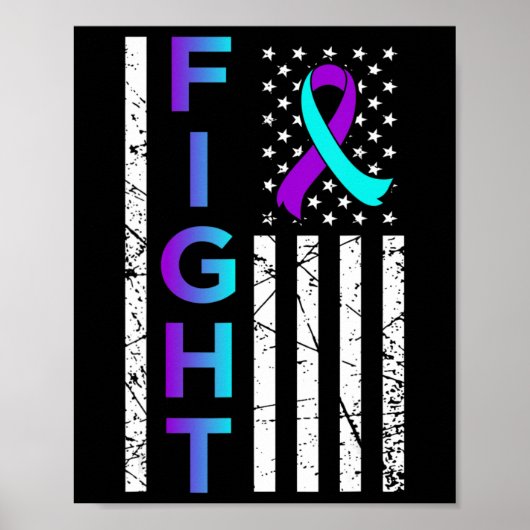 Flag Happy Suicide Awareness Support Gra Poster (Voorkant)