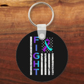 Flag Happy Suicide Awareness Support Gra Sleutelhanger (Achterkant)