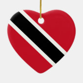 Flag Heart Ornament van Trinidad en Tobago (Achterkant)