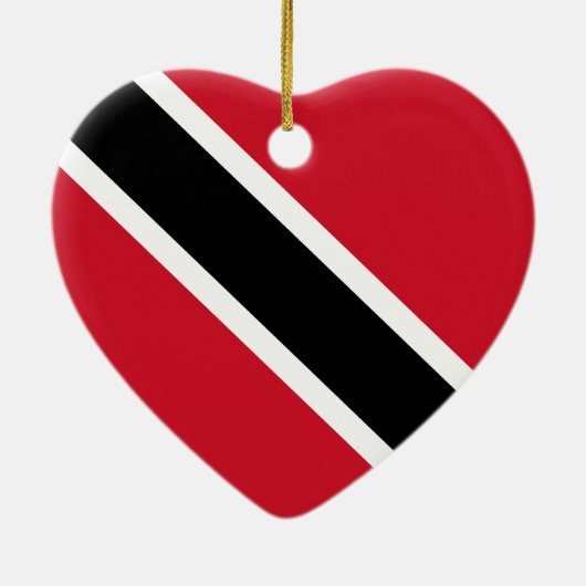 Flag Heart Ornament van Trinidad en Tobago (Achterkant)