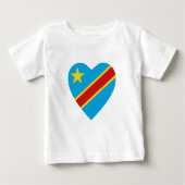 Flag Heart T-Shirt Congo-Kinshasa (Voorkant)