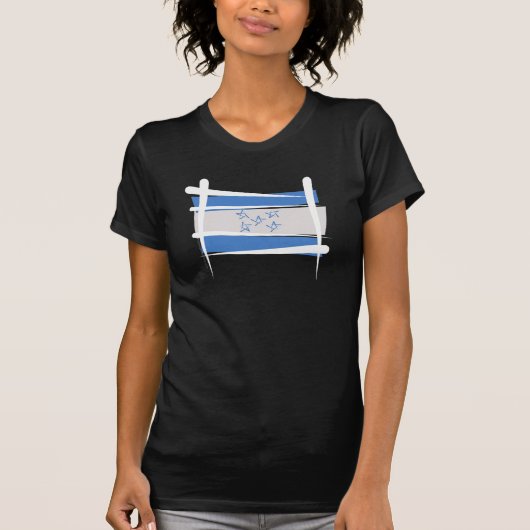 Flag Honduras Brush T-shirt (Voorkant)