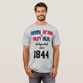 Flag Independence Celebration van de Dominicaanse  T-shirt (Voorkant volledig)