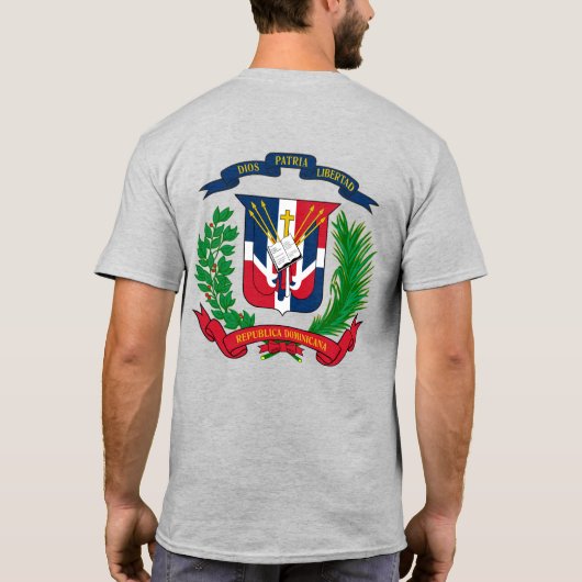 Flag Independence Celebration van de Dominicaanse  T-shirt (Achterkant)