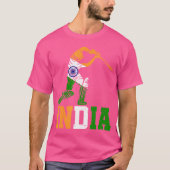 Flag India Cricket Supporters Cool Indian Cricket  T-shirt (Voorkant)