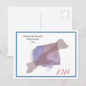 Flag Island - 2026 Postcard Feestdagenkaart (Voorkant / Achterkant)