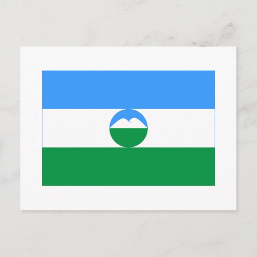 Flag Kabardino-Balkar Briefkaart (Voorkant)