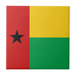 Flag-keramische Tegel uit Guinee-Bissau Tegeltje