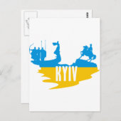 Flag Kyiv Briefkaart (Voorkant / Achterkant)