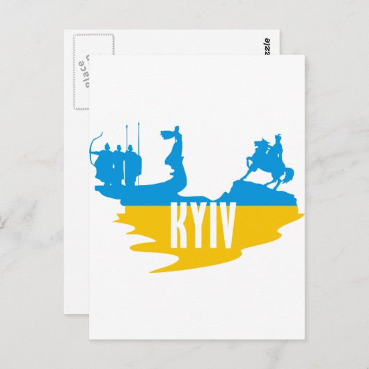 Flag Kyiv Briefkaart (Voorkant / Achterkant)