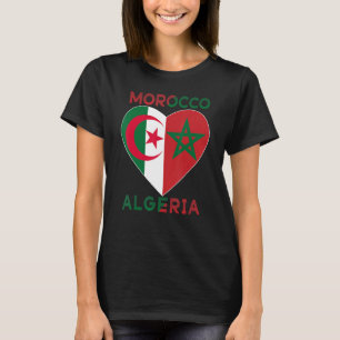 Flag Love Marokko Algerije, ik hou van Marokko Alg T-shirt