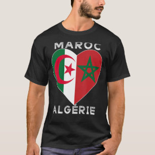 Flag Love Marokko Algerije, ik hou van Marokko Alg T-shirt