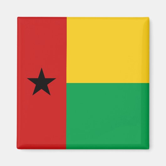 Flag Magnet uit Guinee-Bissau (Voorkant)
