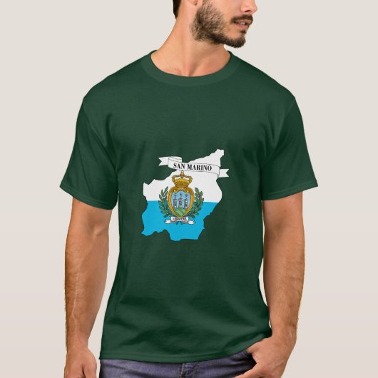 Flag map of San Marino T-shirt (Voorkant)