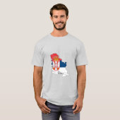 Flag map of Serbia T-shirt (Voorkant volledig)